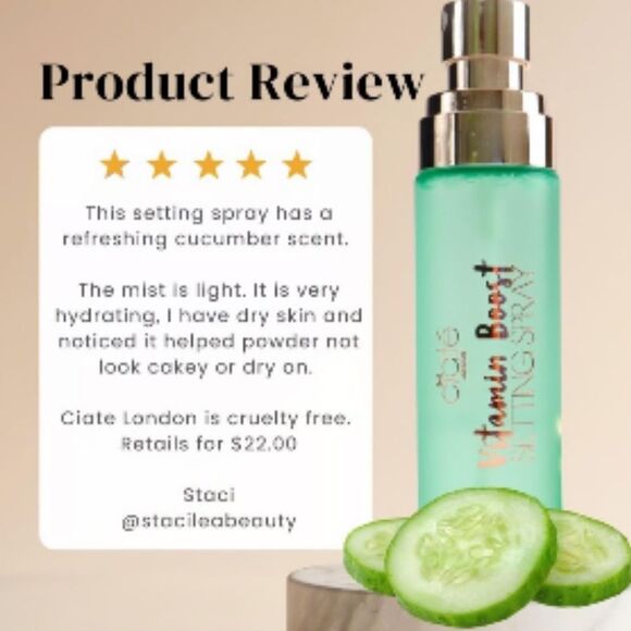 🌷 Ciaté London Vitamin Boost Setting Spray New FullSz - Picture 4 of 4